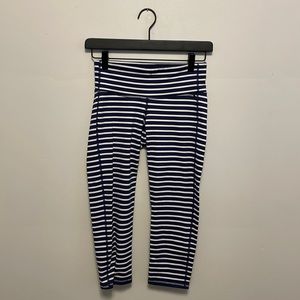 Athleta Chaturanga Crop Capri Stripe Leggings